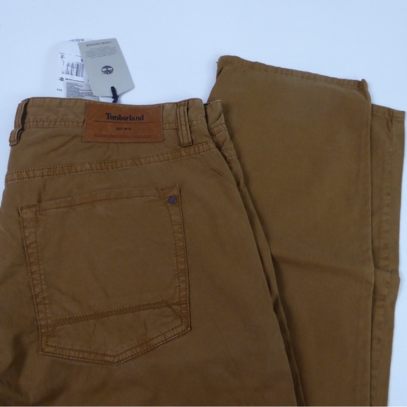 Timberland Straight Fit Vintage Look Cotton Stretch 5 Pocket Pants NWT - Picture 1 of 6
